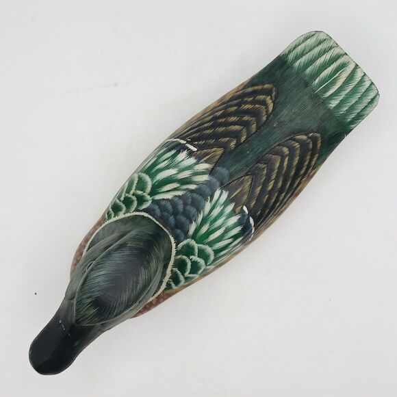 Vintage Wood Duck Decoy Handpainted Detail Mancave Cabincore Classic Neutral - Picture 5 of 13